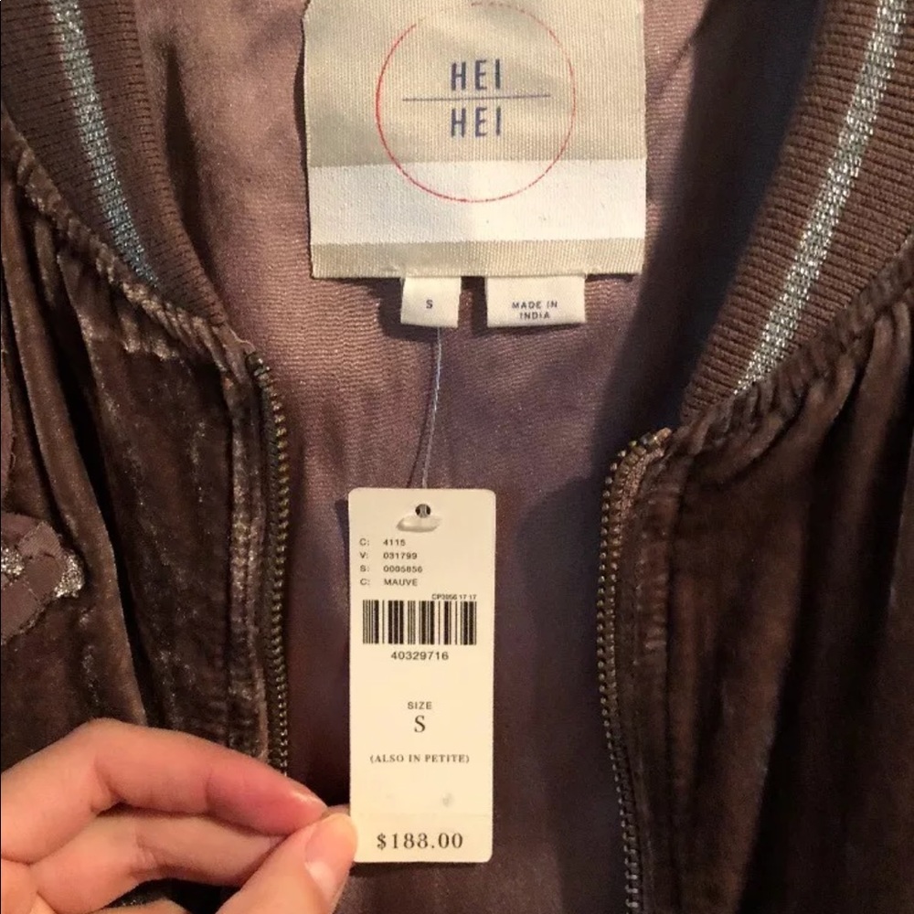 Anthropologie Hei Hei west end velvet bomber - Picture 8 of 8
